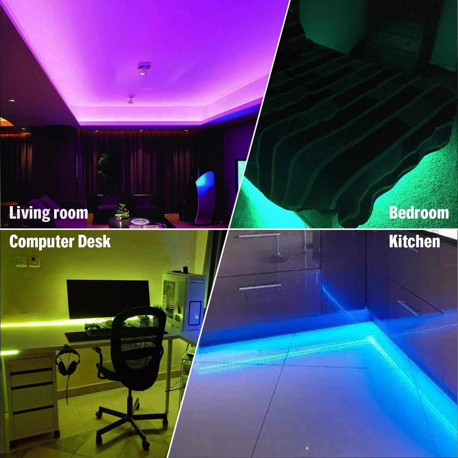 5V RGB 5050 LED remote control 44 keys light strip Bluetooth control multi-color atmosphere bedroom living room wedding party