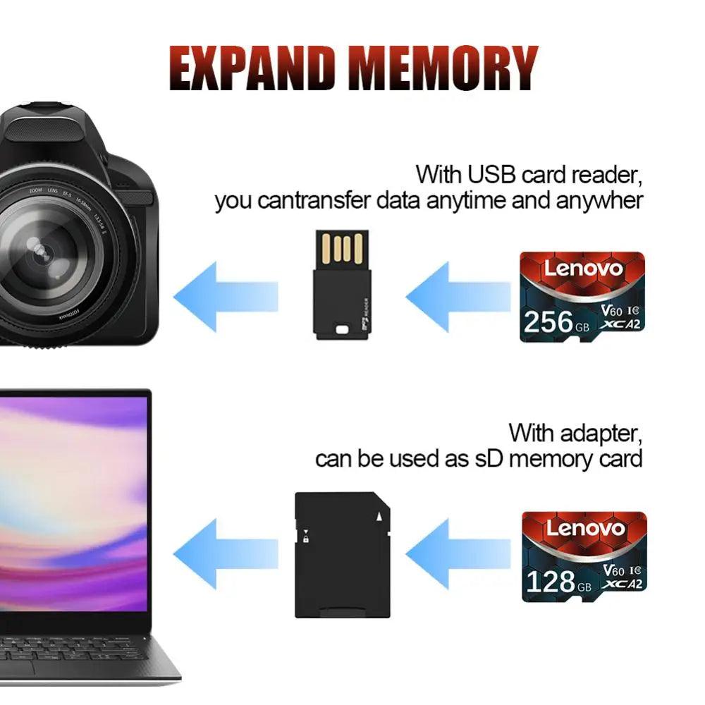 Original 1TB Flash Card Mini Micro TF Card 512GB Large Capacity SD Card 128GB Class10 High Speed SD Card for PC/Phone/Camera/Mac