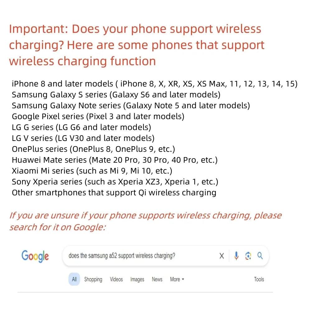 30W Wireless Charger For iPhone 15 14 13 12 11 Pro XS Max X XR Induction Fast Wireless Charging Pad For Samsung S Xiaomi Type C