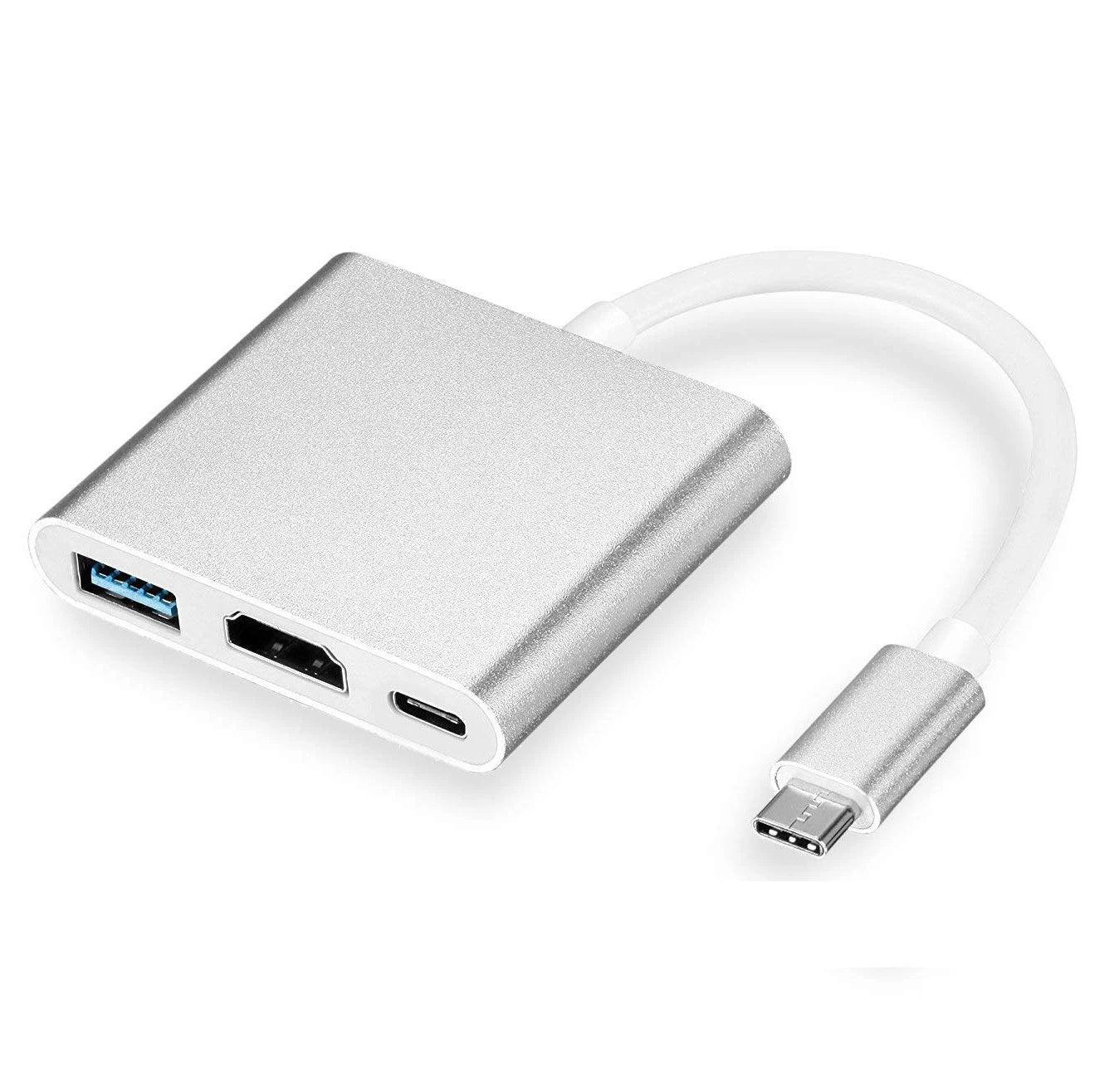 USB C 3 In 1 Hub Thunderbolt3 Type-C To 4K HD Display USB 3.0 60W PD Fast Charging Adapter Splitter for Macbook Air Ipad Pro PC